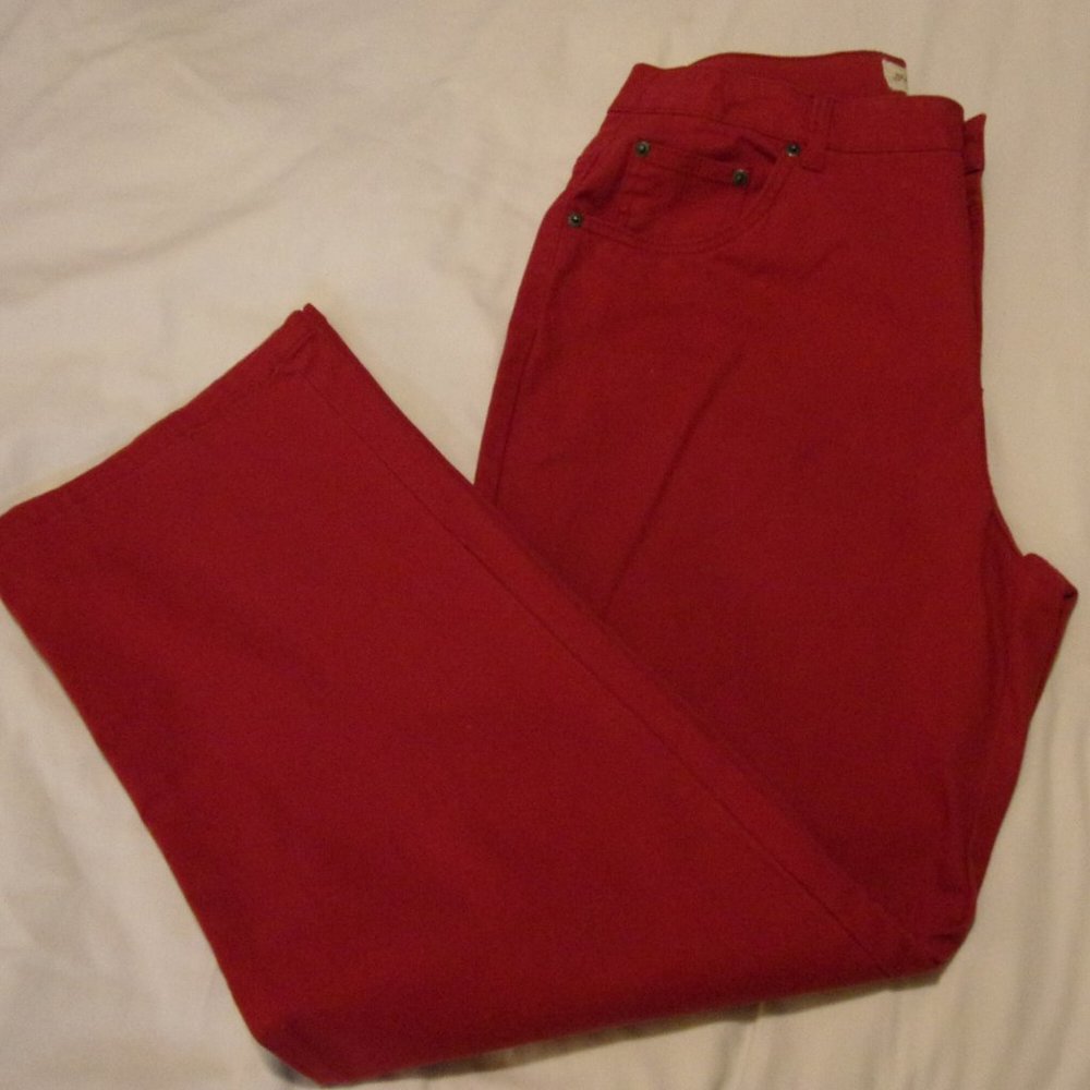 St. John's Bay Rust Red Jeans NWOT Size Petite 14